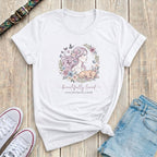 Fetchkind white beautifully loved every paw leaves a mark watercolour floral labrador tee