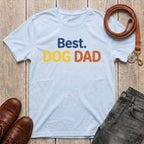 Fetchkind Best Dog Dad t-shirt in light blue a fun gift for dog dads in the UK
