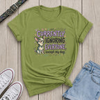 Fetchkind kiwi green t-shirt with currently ignoring everyone except my dog dog lover print