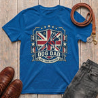 Fetchkind Dog Dad British t-shirt in royal blue loyal proud protective dog dad gift from Fetchkind