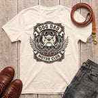 Fetchkind Dog Dad Motor Club t-shirt in natural soft everyday bulldog motor club dog dad tee UK