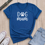 Fetchkind royal blue dog mum paw print t-shirt thoughtful gift for dog mum UK