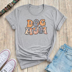 Fetchkind sport grey dog mum retro floral t-shirt with vintage ditsy flower letter design