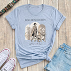 Fetchkind light blue dog mum society soft life afghan hound editorial tshirt UK