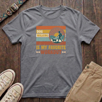 Sport grey dog walking t-shirt with Dog Walking Is My Favourite Workout retro sunburst design by Fetchkind