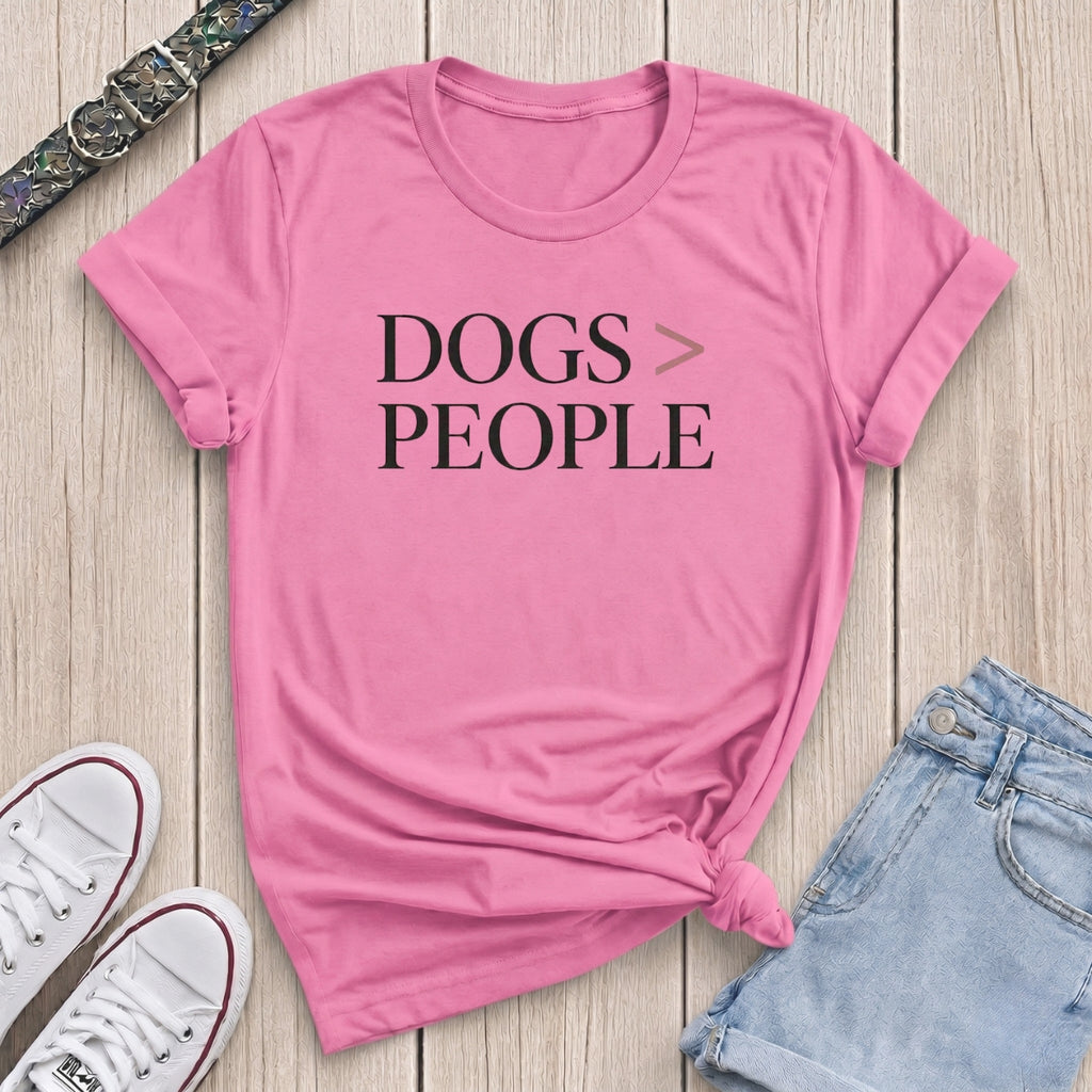 Fetchkind azalea pink dogs greater than people clean serif blush accent dog lover tee UK