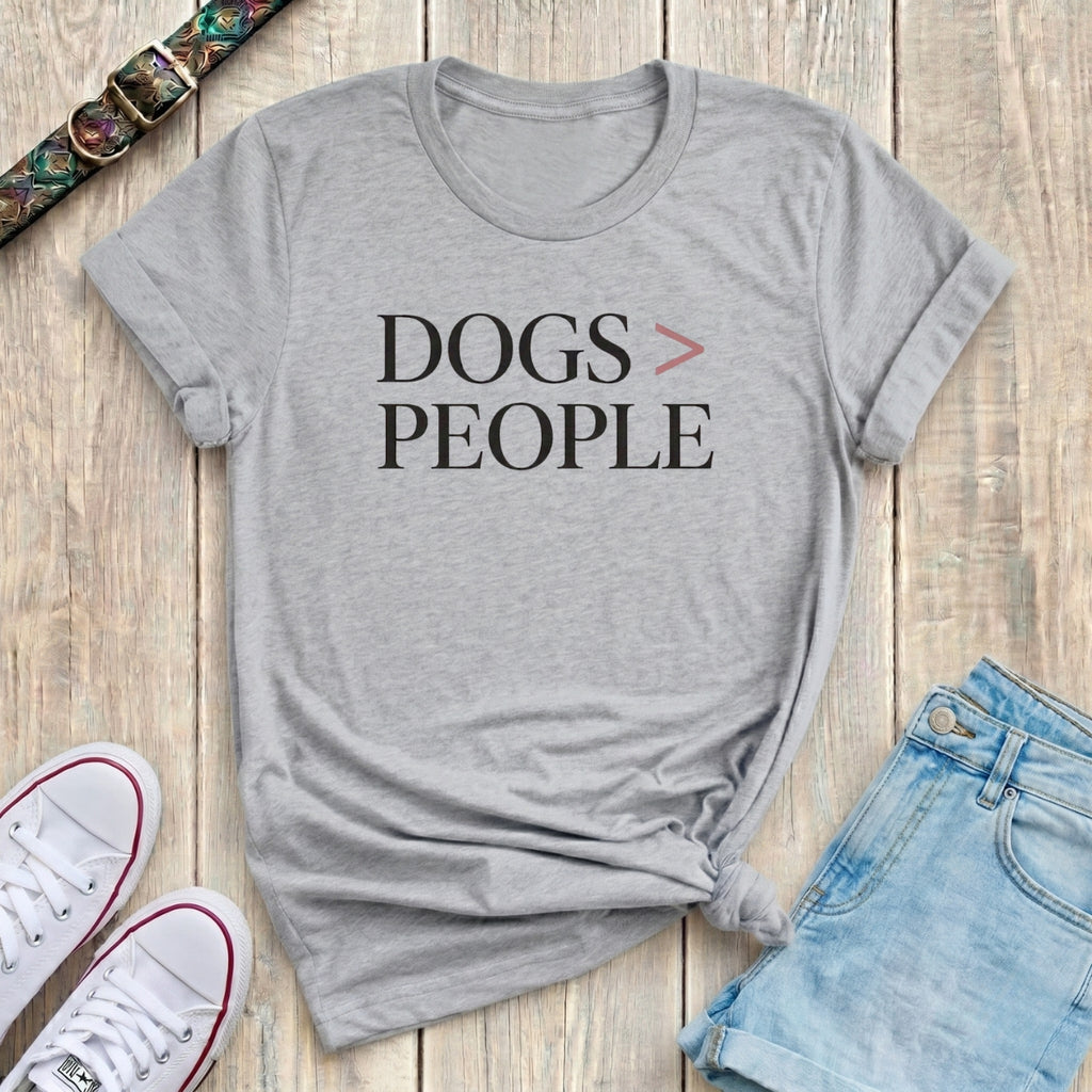 Fetchkind sport grey dogs greater than people minimal typography funny dog lover tshirt