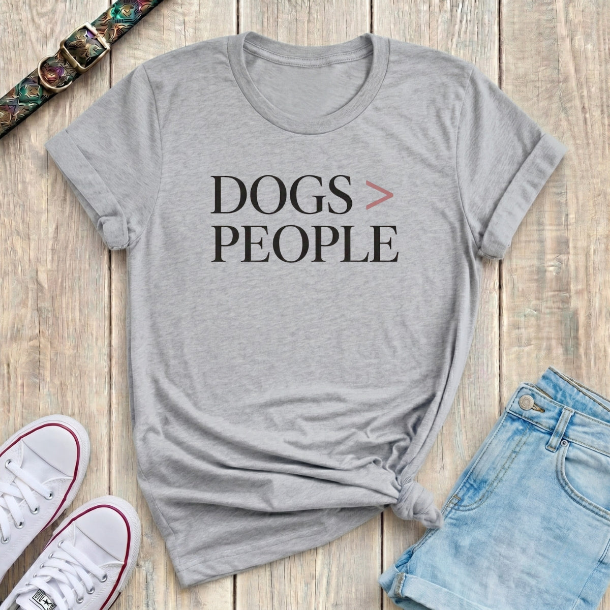 Fetchkind sport grey dogs greater than people minimal typography funny dog lover tshirt