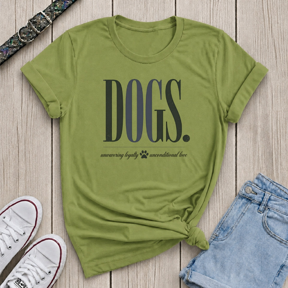 Fetchkind kiwi dogs unwavering loyalty unconditional love bold serif dog lover tshirt UK