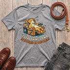 Fetchkind dog hair t-shirt in sport grey comfortable funny dog lover gift tee for men and women