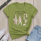 Fetchkind kiwi green girls and dogs only french bulldog fashion illustration dog mum tee