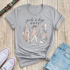 Fetchkind sport grey girls and dogs only french bulldog stylish dog mum tshirt UK