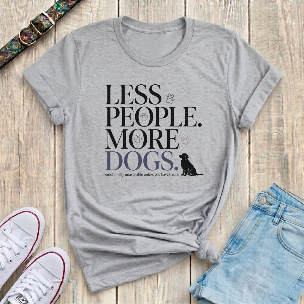 Fetchkind sport grey less people more dogs bold typography funny dog lover tshirt UK