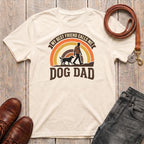 Fetchkind retro dog dad t-shirt in natural soft warm everyday tee for dog dads in the UK