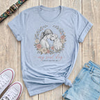 Fetchkind light blue my soul dog always beside me floral sketch t-shirt dog mum gift UK