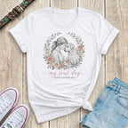 Fetchkind white my soul dog always beside me floral sketch labrador dog mum t-shirt