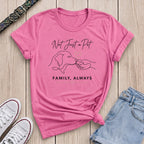 Fetchkind azalea pink not just a pet family always dog mum t-shirt with line art design